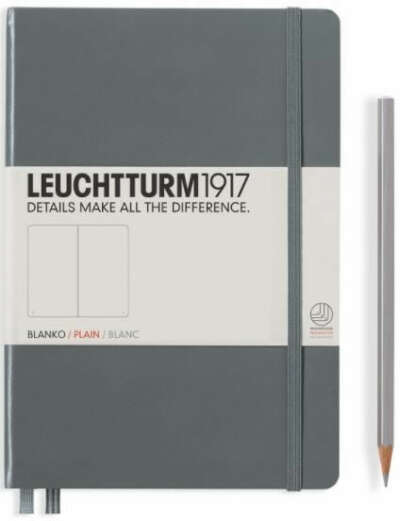 Sketcbook Leuchtturm1917 Anthracite Medium čistý