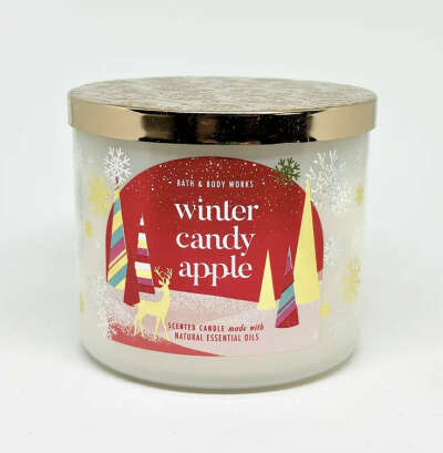 Bath and Body Works свеча ароматическая с 3 мя фитилями Winter Candy Apple