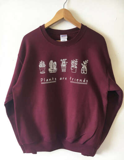 Plants are Friends Sweatshirt sweater High Quality SCREEN PRINT Retail Quality Soft unisex Sizes Global Ship Vegan sweater plants trees