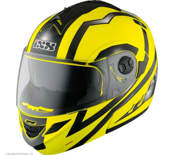 Шлем модуляр HX333 STROKE желто-черный XL