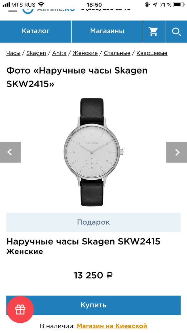 Часы Skagen SKW 2415