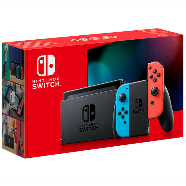 Nintendo Switch (неоновый синий/неоновый красный)