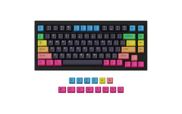 Keychron PBT Rainbow keycaps с кириллической гравировкой