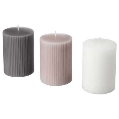 БЛОМДОРФ Формовая свеча, ароматическая, Гладиолус, серый - IKEA