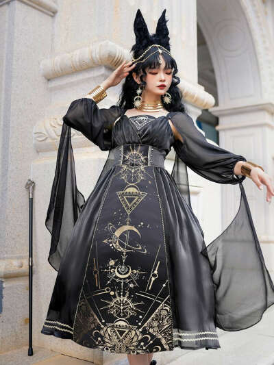 ChunLu -It’s a Nightmare- Gothic Lolita Jumper Dress Set