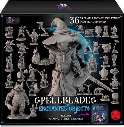 Amazon.com: Wildspire Spellblades & Enchanted Objects for DND Miniatures 28mm Characters, NPC & Animated Objects for DND 28mm Dungeons & Dragons Miniatures Bulk D&D Miniatures DND Minis DND Figures : Toys & Games