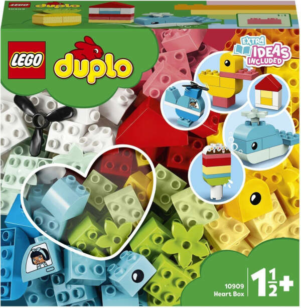 Конструктор LEGO DUPLO Classic Шкатулка-сердечко, 80 деталей, 1.5+, 10909