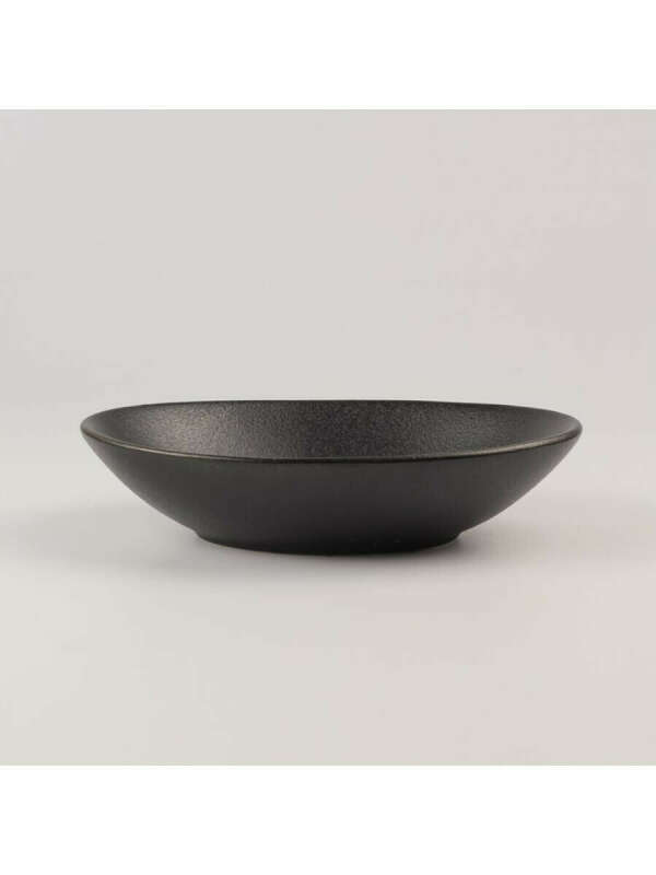 Чёрный керамический салатник (не стекло)