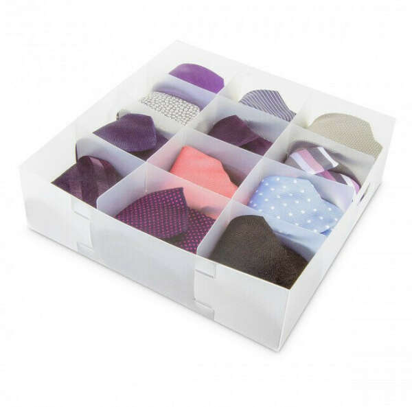Коробка - органайзер для хранения белья и носков ; размер 30*30*10см