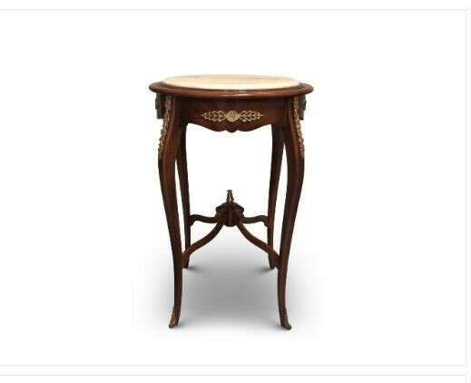 Hyacinthe étalée, French Style ,Beech wood, Brown Mahogany ,Marble Top, Table