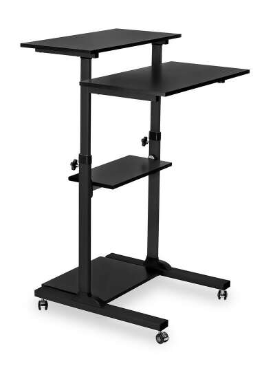 Mount-It! Height-Adjustable Mobile Stand Up Desk - MI-7940B