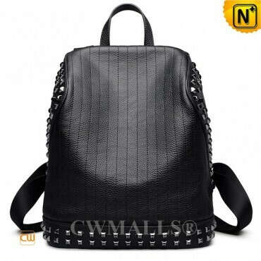 CWMALLS® Designer Rivet Leather Backpack CW207006