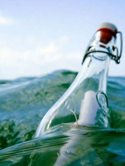 Leave a message in a bottle to sail on the ocean.