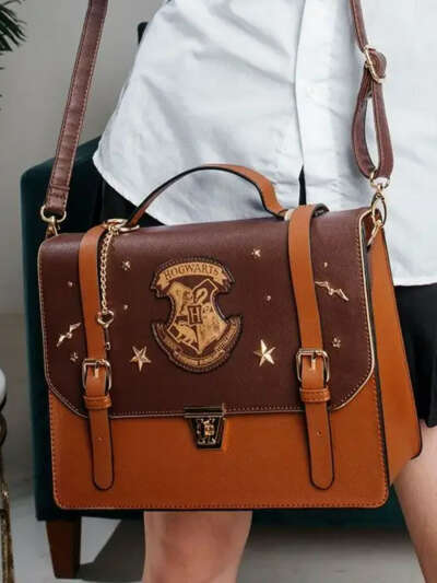 Большая коричневая сумка Гарри Поттер
