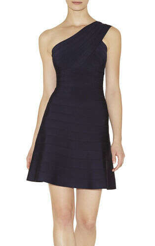 Sydney One-Shoulder Bandage Dress Herve Leger