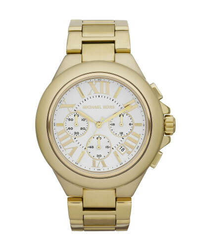 Michael Kors Mid-Size Golden Stainless Steel Camille Chronograph Watch