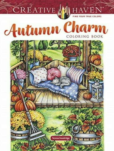 Creative Haven Autumn Charm Coloring Book Goodridge Teresa