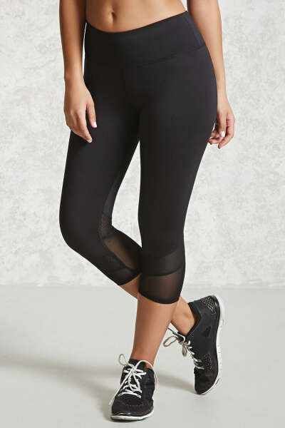 Active Mesh-Insert Capri Leggings