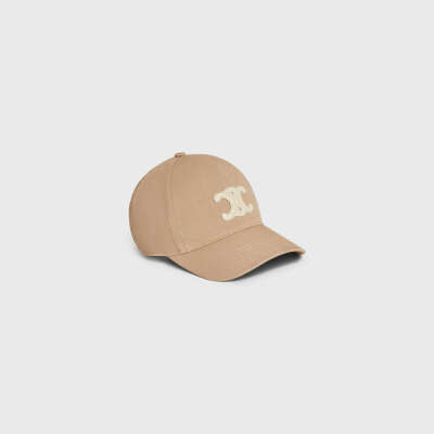 TRIOMPHE BASEBALL CAP IN COTTON - Beige | CELINE