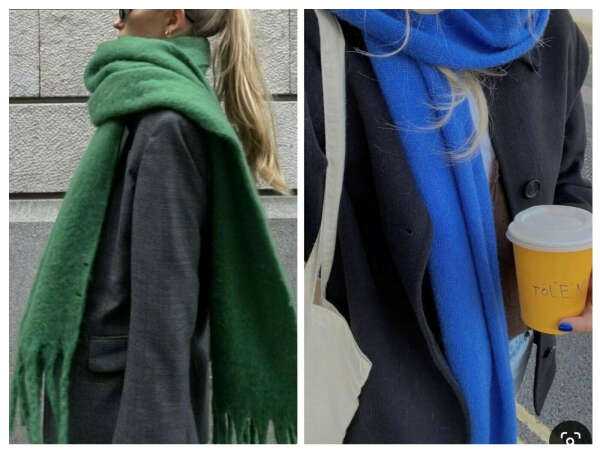 шарф зелёный/синий