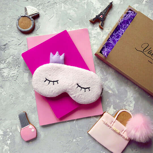 Маска для сна Princess  / Розовый