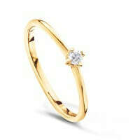 Кольцо с бриллиантами, розовое золото 585 пробы