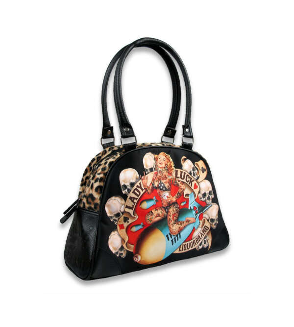 Lady Luck with Leopard print Bowling Bag