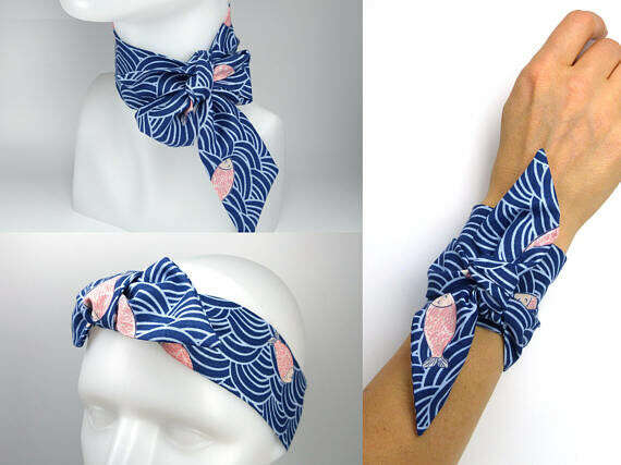 3 in 1, Japanese Cotton, wrap blue