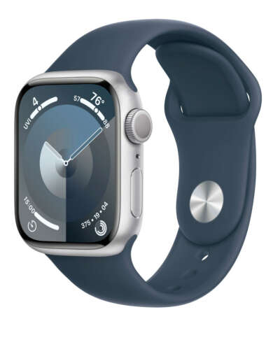 Apple Watch Series 9, 41 мм, корпус из алюминия серебристого цвета