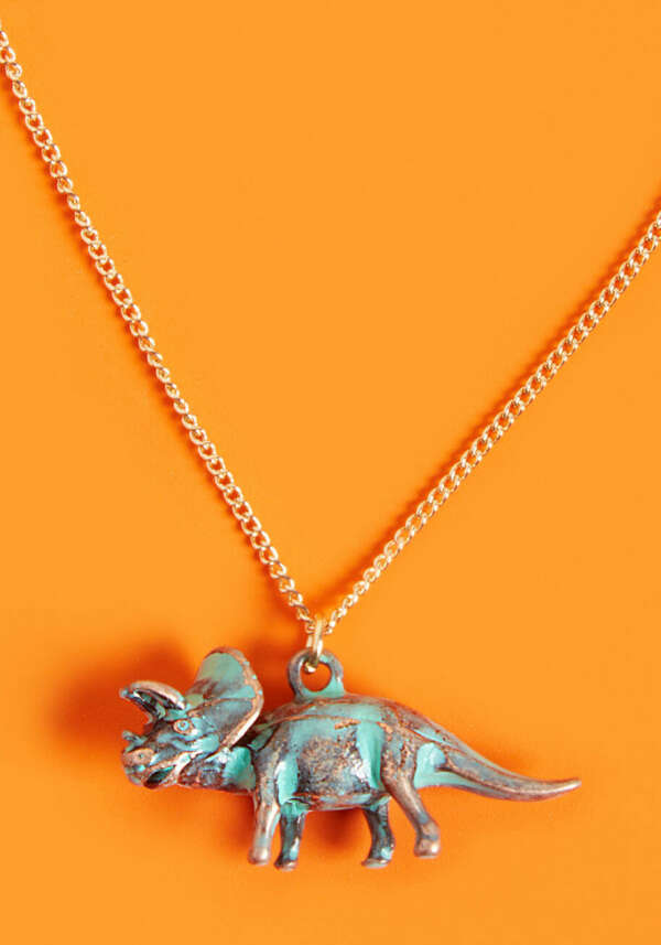 Rawr Talent Pendant Necklace in Triceratops