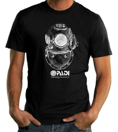 Mens PADI Diving Society T-Shirt Black