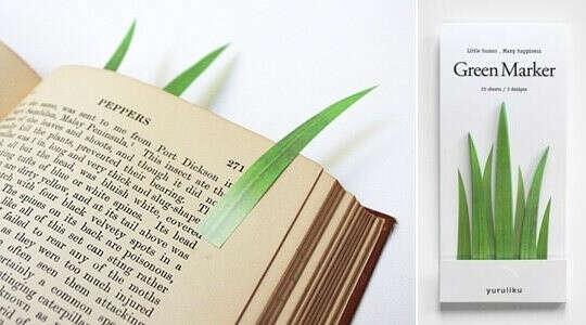 Green Marker Grass Sticky Notes Bookmark