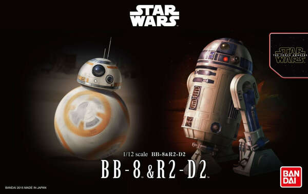 Star Wars BB-8 & R2-D2 1/12 scale plastic model