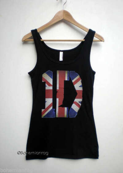 ONE DIRECTION TANK TOP 1D BRITISH CHIC Bohemianrag Original 1D British Tank Top