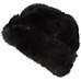 Black faux fur beanie hat