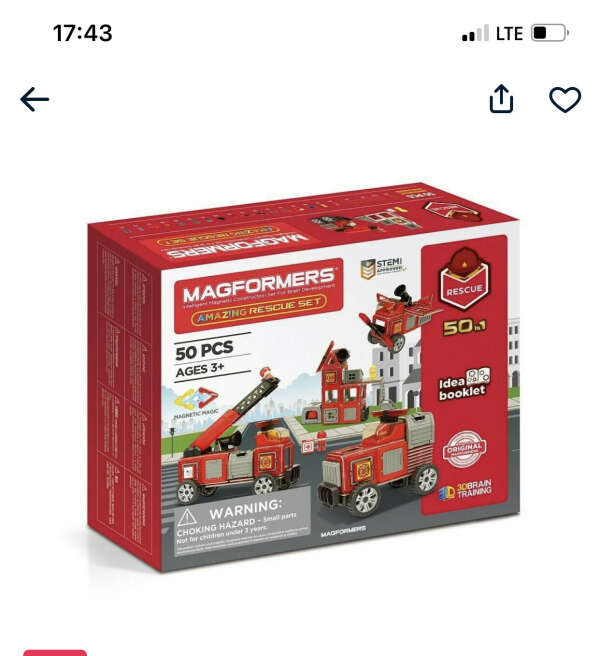 Магнитный конструктор MAGFORMERS Amazing Rescue Set