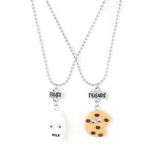 Best Friends Googly Eye Milk and Cookie Pendant Necklaces
