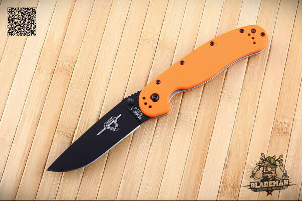 ONTARIO RAT 1 FOLDER ORANGE, BLACK BLADE