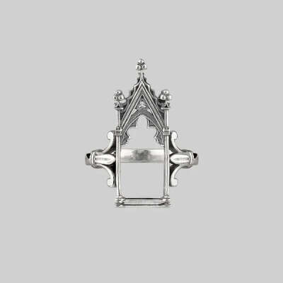 LENORE. Gothic Arch Window Ring - Silver