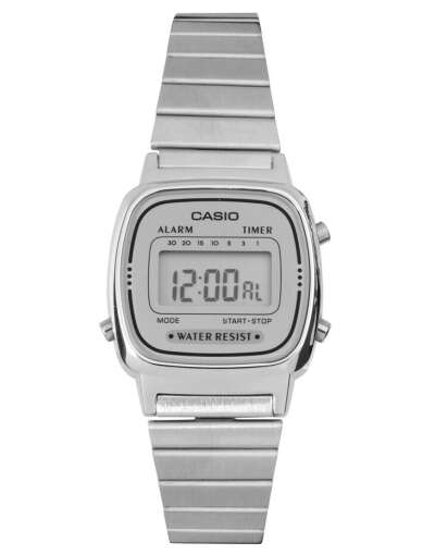 часы casio серебряные