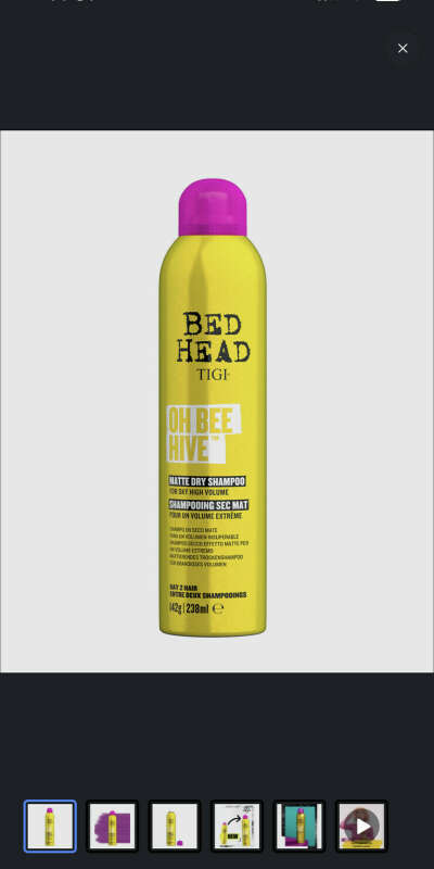 Bed head Tigi сухой шампунь для придания объема волосам