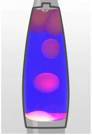Колба Amperia для лава-лампы Rocket 35 см Белая/Фиолетовая (19*5,5)