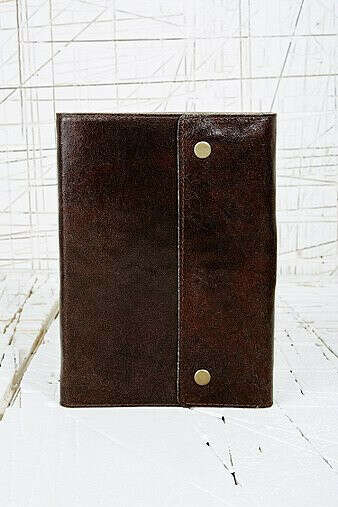 Oh Snap Leather Notebook in Brown - Urban Outfitters
