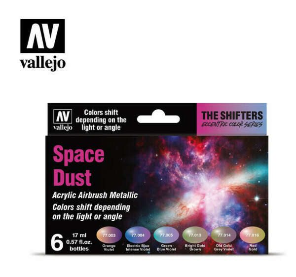 77091 Набор красок Vallejo Space Dust (хроматические оттенки, 6 цветов)