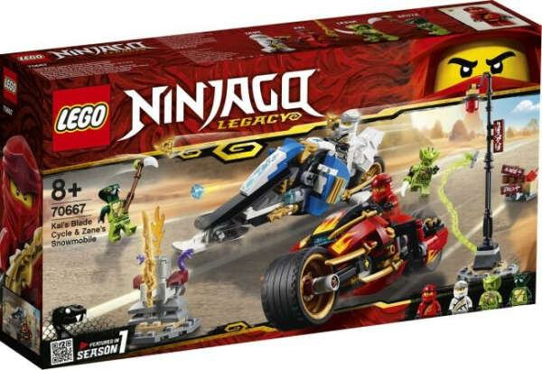 LEGO Ninjago 70667 Мотоцикл-клинок Кая и снегоход Зейна Конструктор