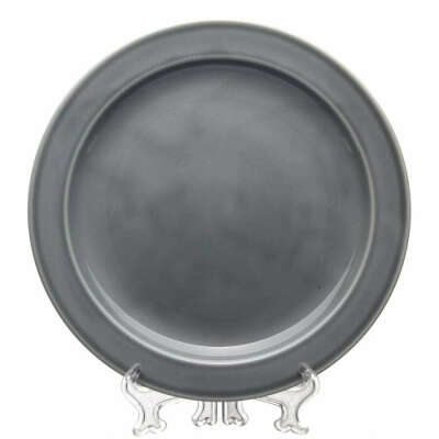 Набор тарелок мелких Башкирский фарфор 24 см Акварель (темно-серый) - 2шт