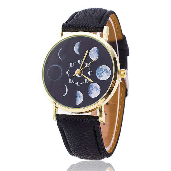 Moon Phase Astronomy Space Watch Fashion Women Quartz Watches Casual Leather Wrist Watch Relogio Feminino Christmas Gift BW1766 купить на AliExpress