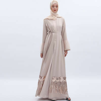 TASSEL SEQUIN ABAYA-Lebiska