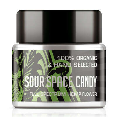 Organic Sour Space Candy CBD Flower 3.5g – 15.10% CBD