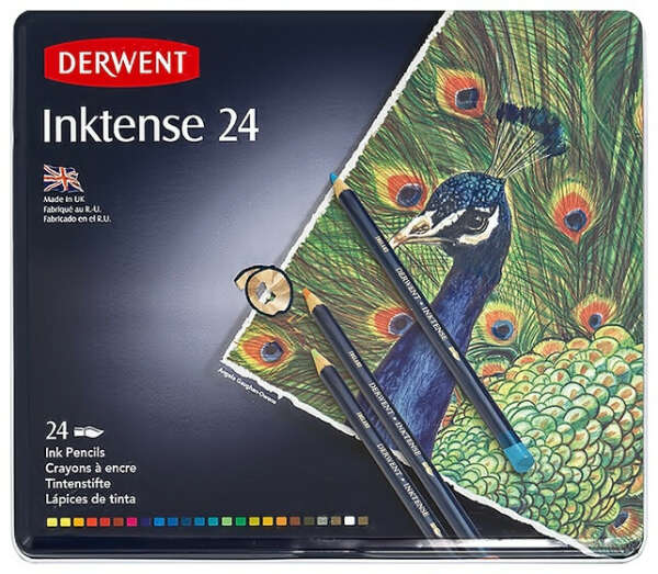 Цветные карандаши Derwent Inktense 24 шт
